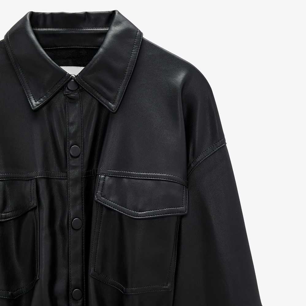 ZARA | Bloggers Fave Belted Faux Leather Shirt - Picture 13 of 15
